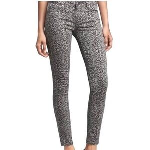 Paige Denim Peg Skinny Skinny Leopard Jean Womens Size 27 Boho Punk